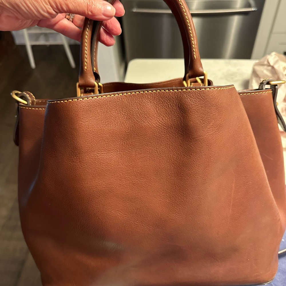 Dooney & Bourke Florentine leather Barlow Satchel Crossbody handbag purse - Picture 8 of 13